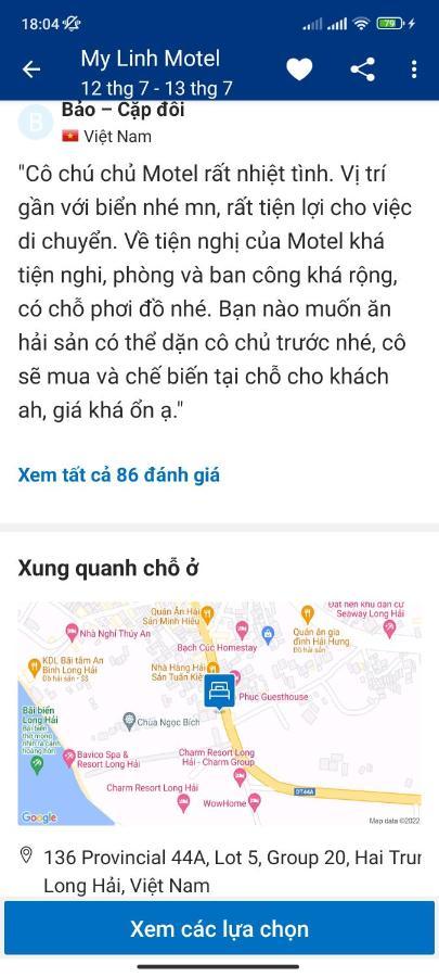 My Linh Motel 976 Duong Vo Thi Sau Long Hai Luaran gambar